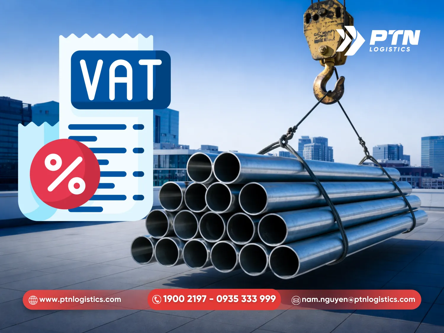 Thuế giá trị gia tăng( VAT) áp dụng cho mặt hàng thép
