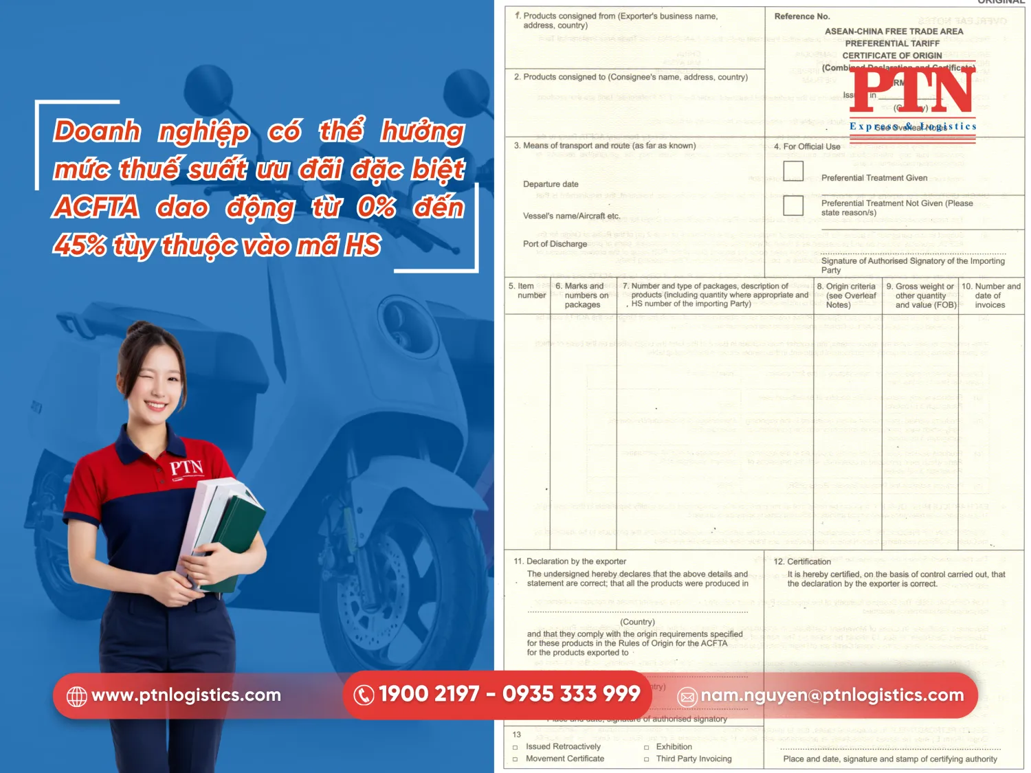 Thuế nhập khẩu và vai trò C/O form E