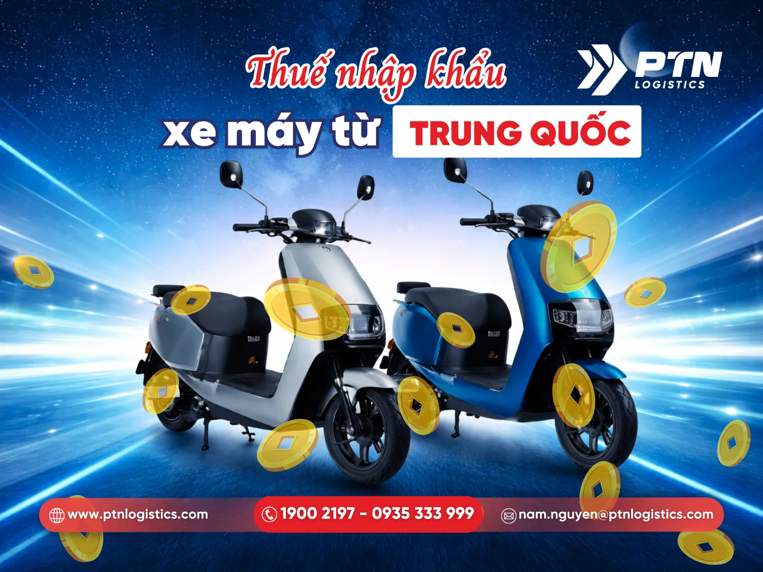 Thuế nhập khẩu xe máy từ Trung Quốc chi tiết