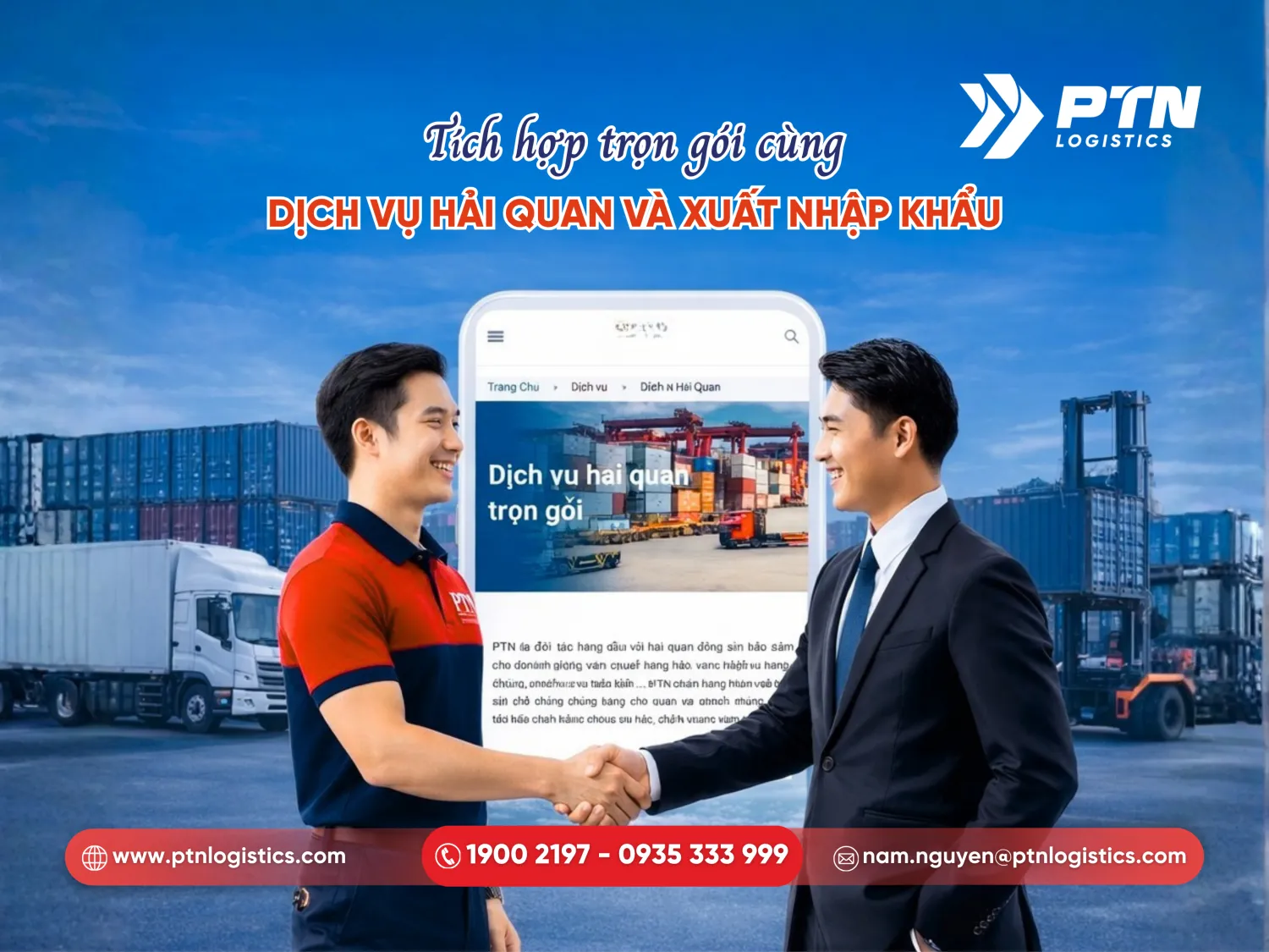 Tích hợp trọn gói cùng dịch vụ hải quan và dịch vụ xuất nhập khẩu