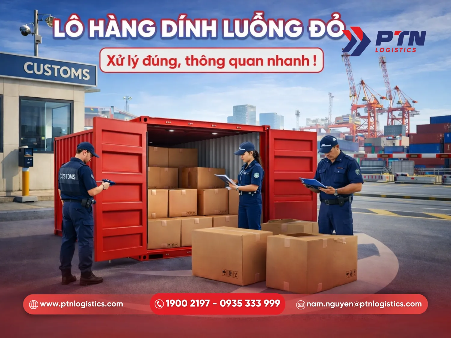 Tiến hành kiểm tra hàng hóa thực tế và thông quan