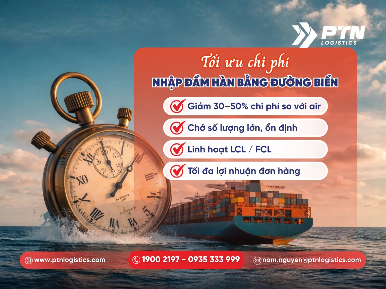 Tối ưu chi phí nhập khẩu đầm Hàn Quốc bằng đường biển