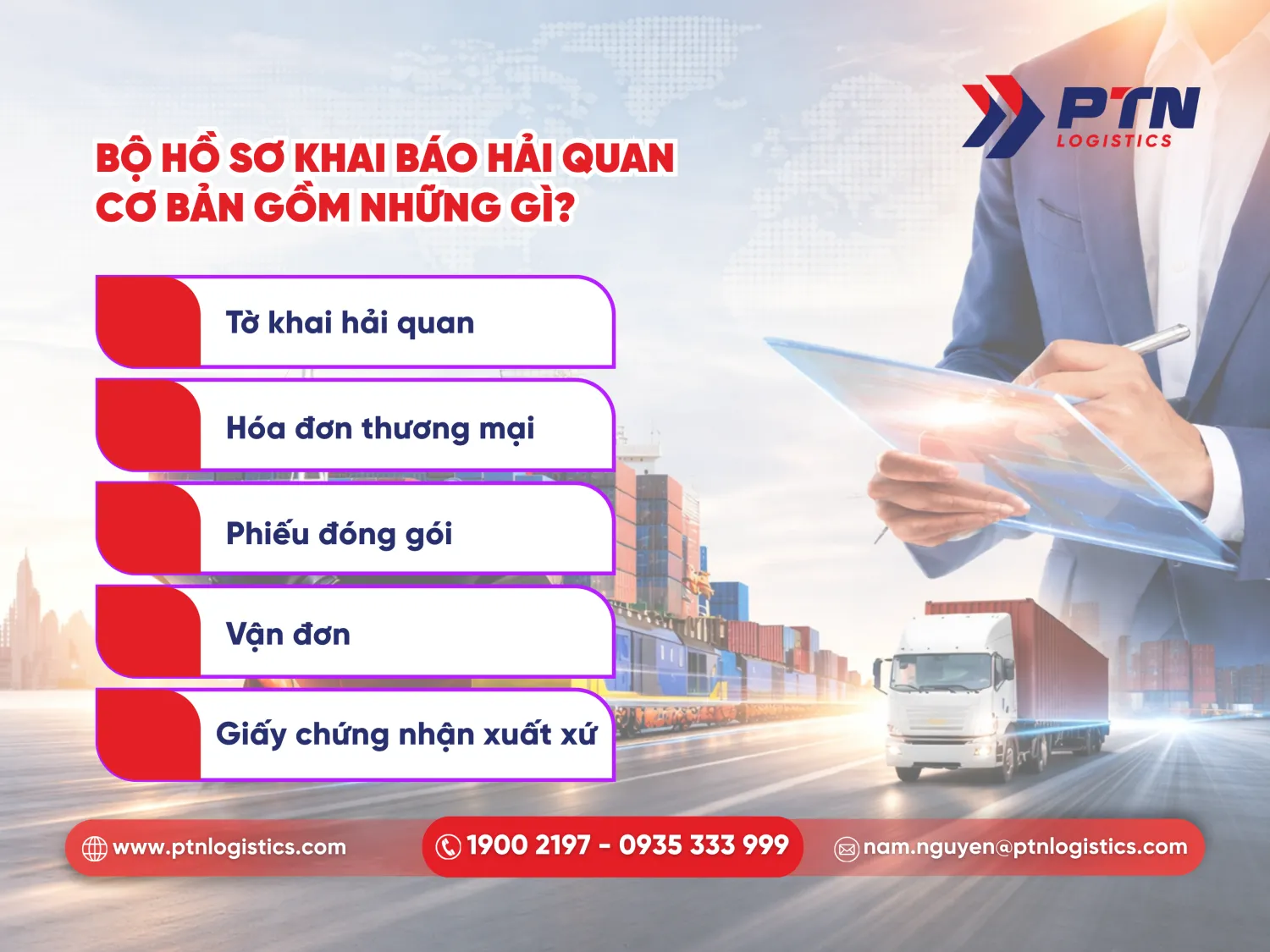 Trọn bộ hồ sơ khai báo hải quan gồm những gì?