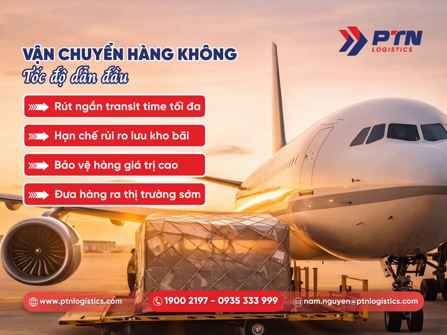 Vận chuyển hàng không cho nước hồng sâm nhập khẩu Hàn Quốc