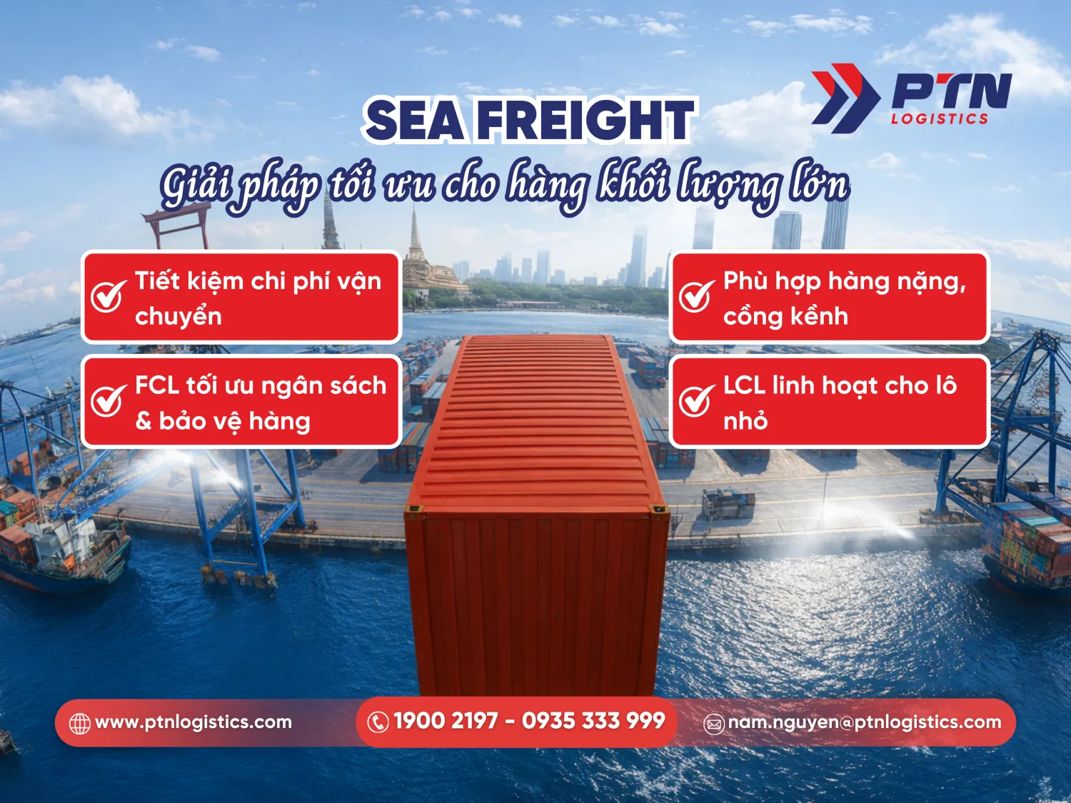 Vận tải đường biển là giải pháp tối ưu cho hàng khối lượng lớn