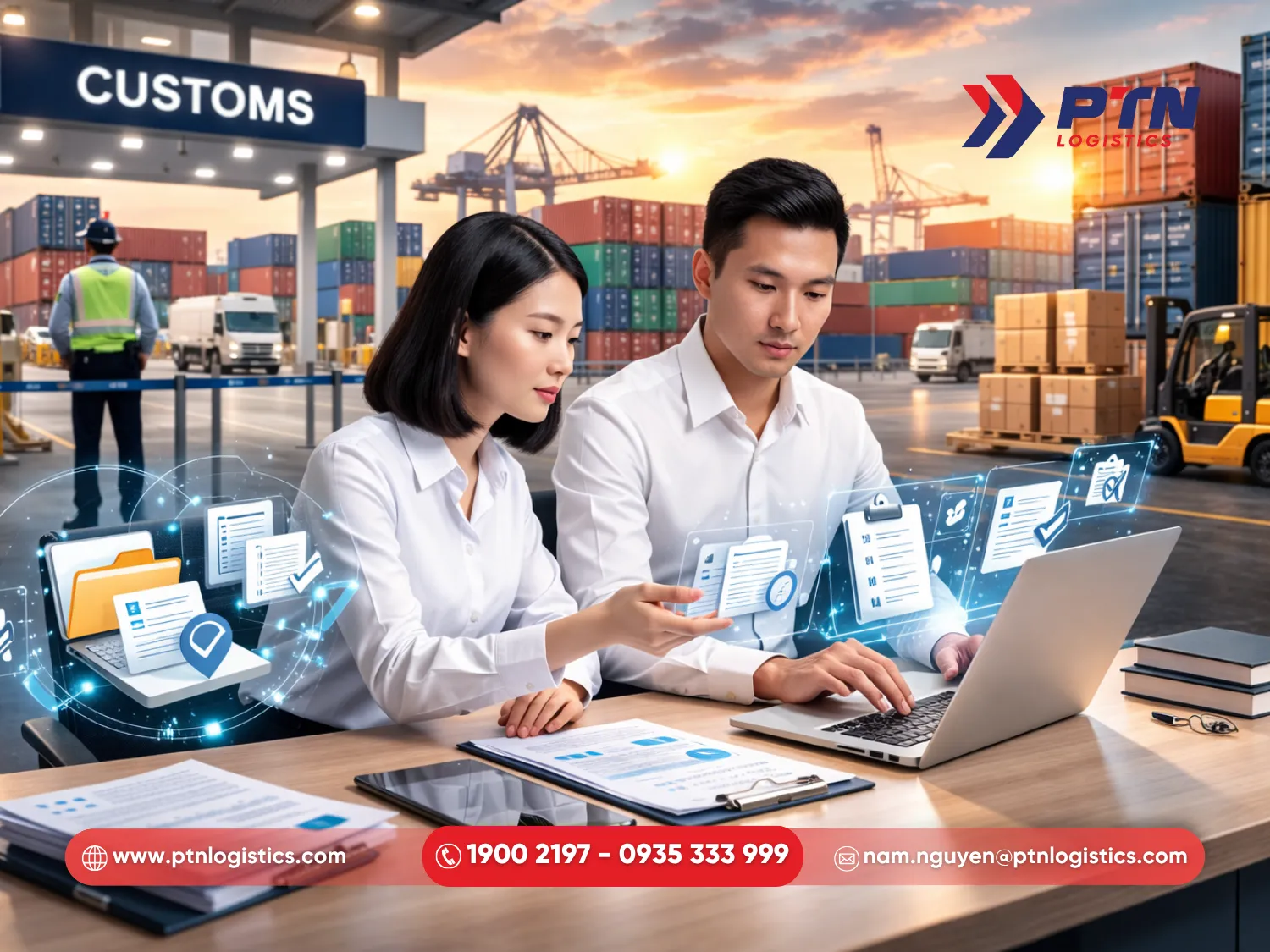 Xử lý trọn bộ chứng từ và khai báo hải quan