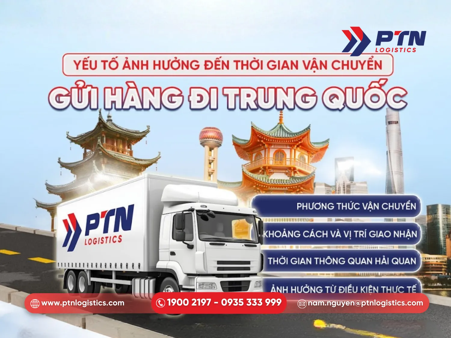 Yếu tố ảnh hưởng đến thời gian vận chuyển đi Trung Quốc