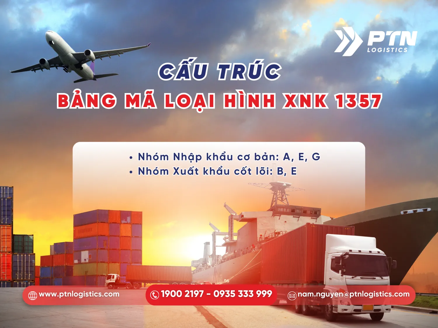Bảng mã loại hình xuất nhập khẩu theo quy định 1357