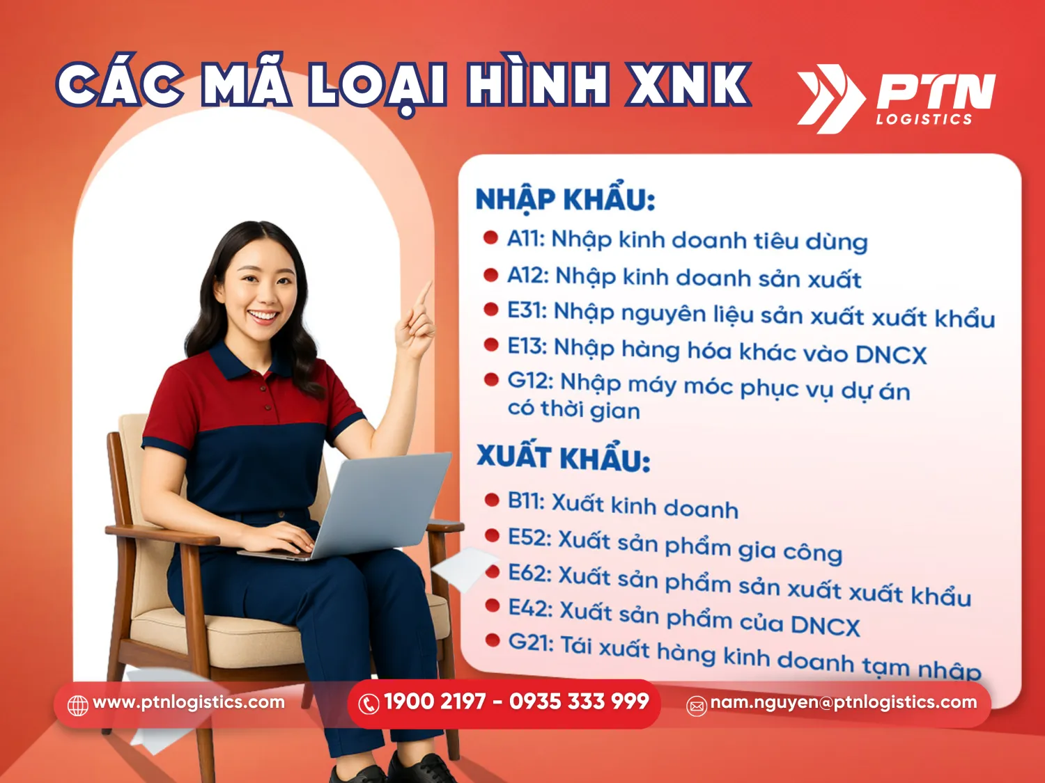 Các mã loại hình xuất nhập khẩu phổ biến