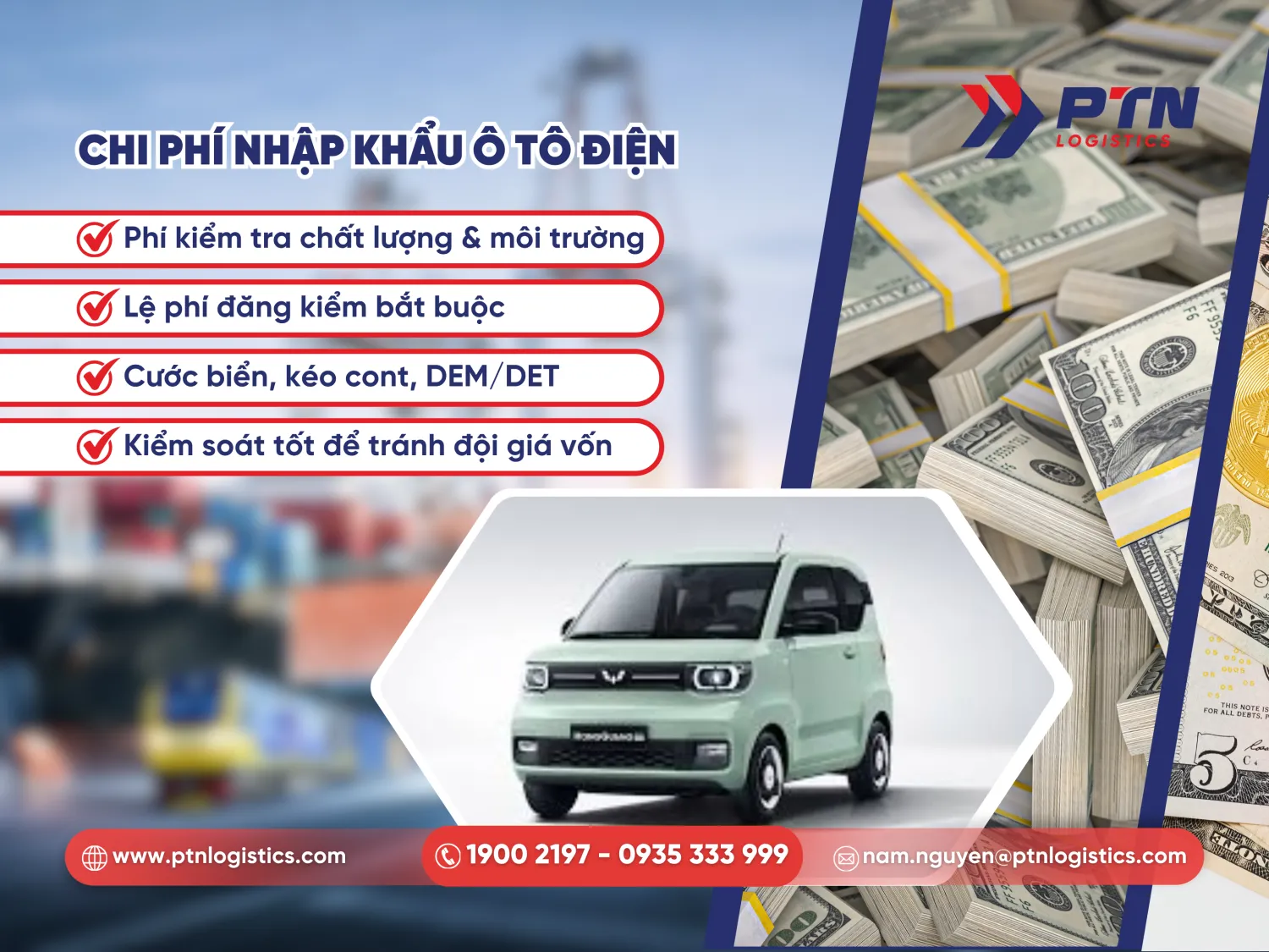 Chi phí nhập khẩu của ô tô điện