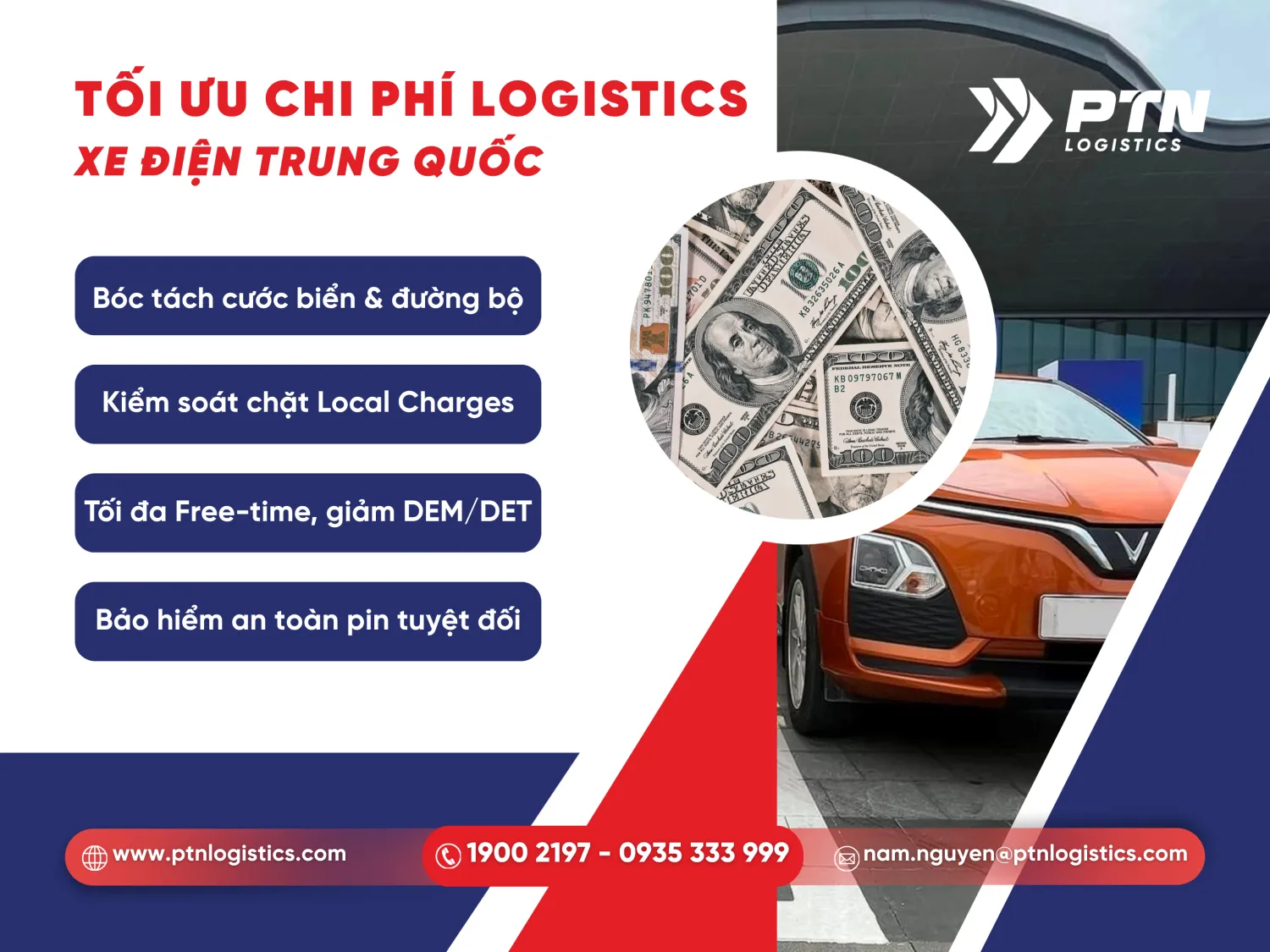 Chi phí xe logistics khi nhập xe điện Trung Quốc