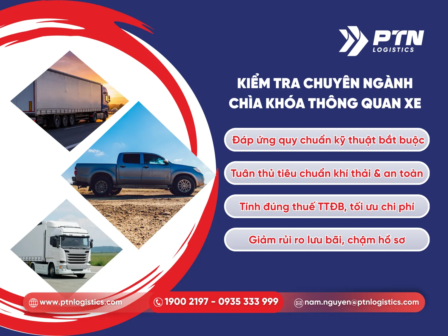 Kiểm tra chuyên ngành là chìa khóa thông quan xe