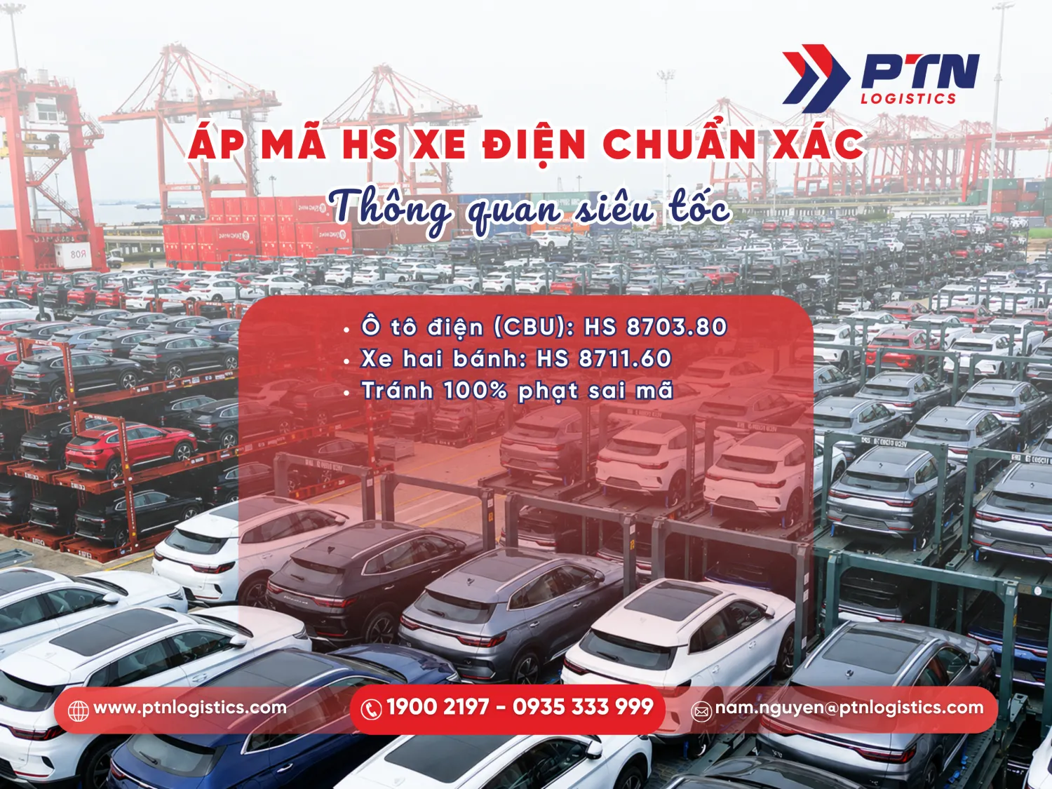 Mã HS Code cho dòng xe điện nhập khẩu Trung Quốc