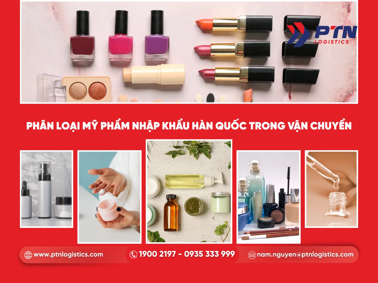 Phân loại mỹ phẩm nhập khẩu Hàn Quốc trong dịch vụ vận chuyển