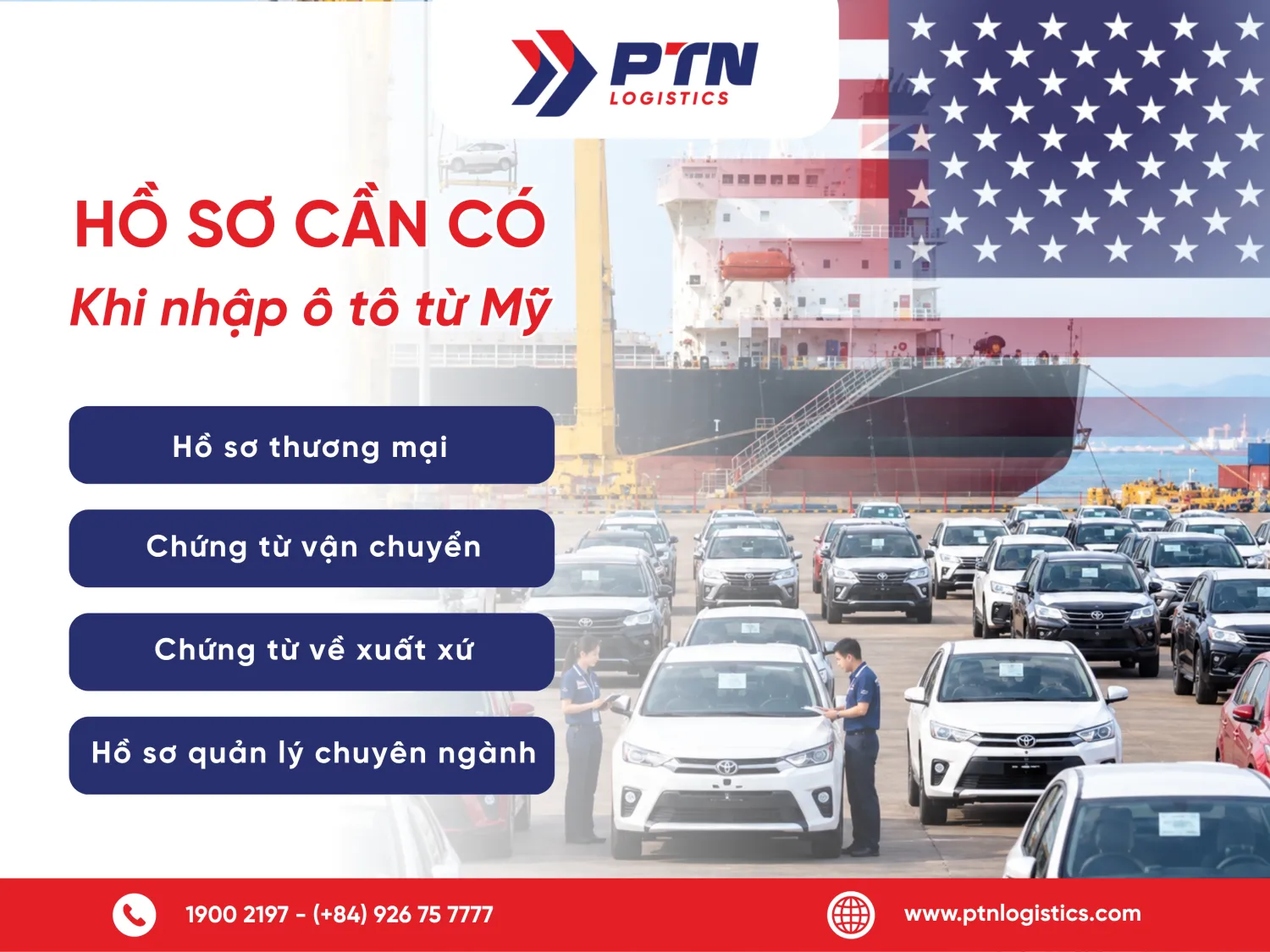 Hồ sơ cần chuẩn bị nhập khẩu ô tô từ Mỹ