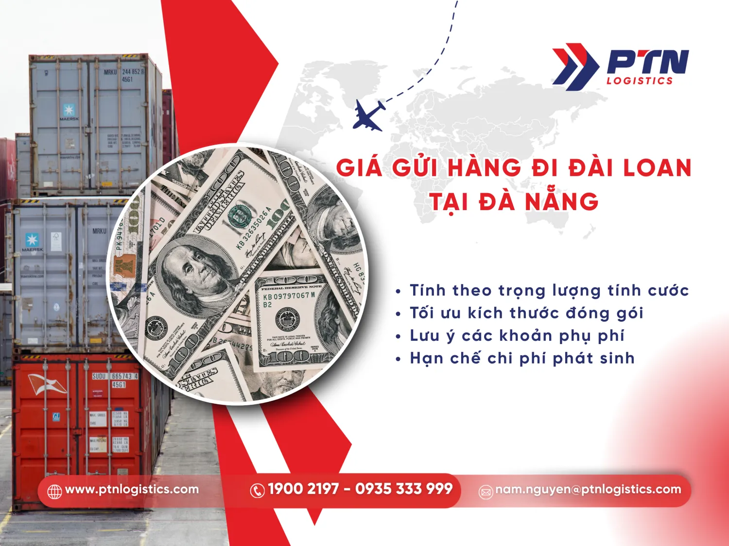Chi phí gửi hàng đi Đài Loan tại Đà Nẵng