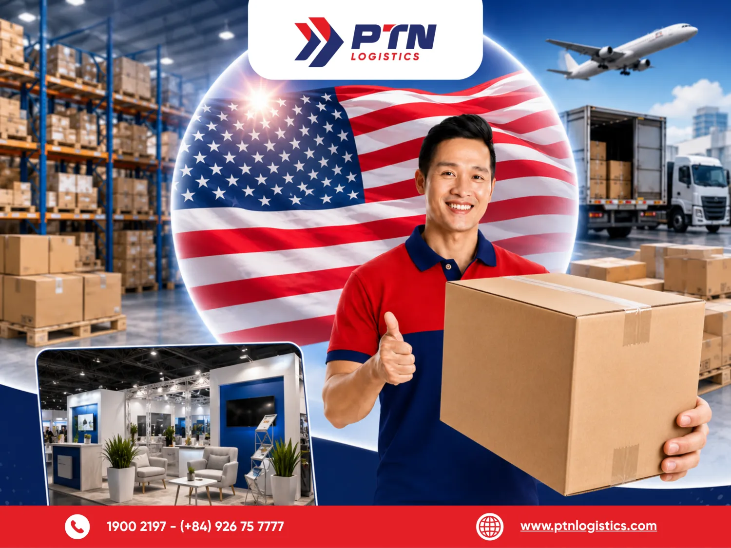 Giải pháp gửi hàng trưng bày đi Mỹ trọn gói