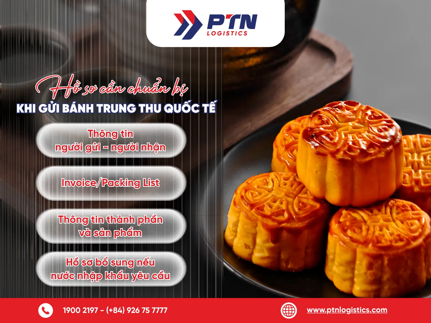 Hồ sơ cần chuẩn bị khi gửi bánh trung thu đi quốc tế