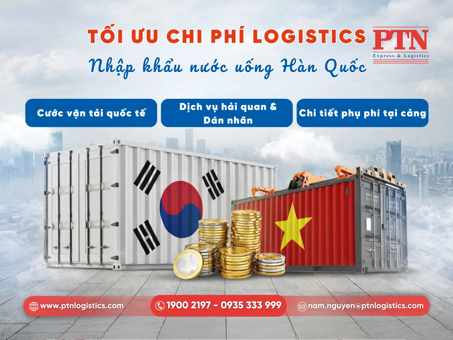 Chi phí logistics từ Hàn Quốc về Việt Nam