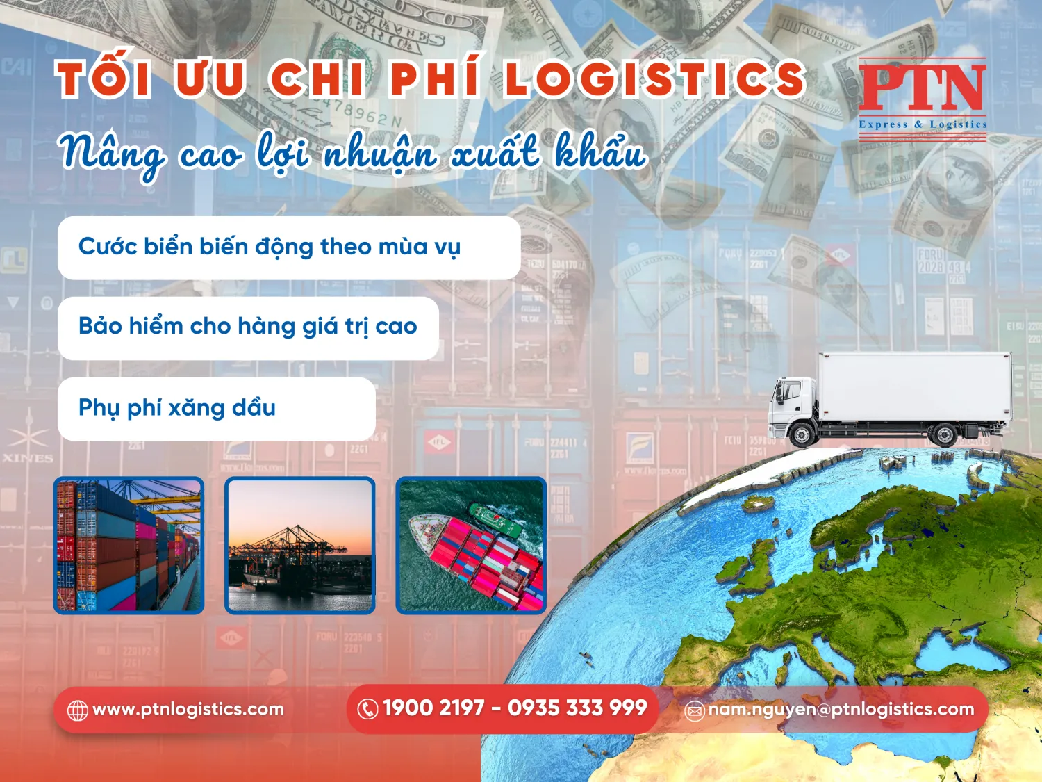 Chi phí vận chuyển nội địa và quốc tế