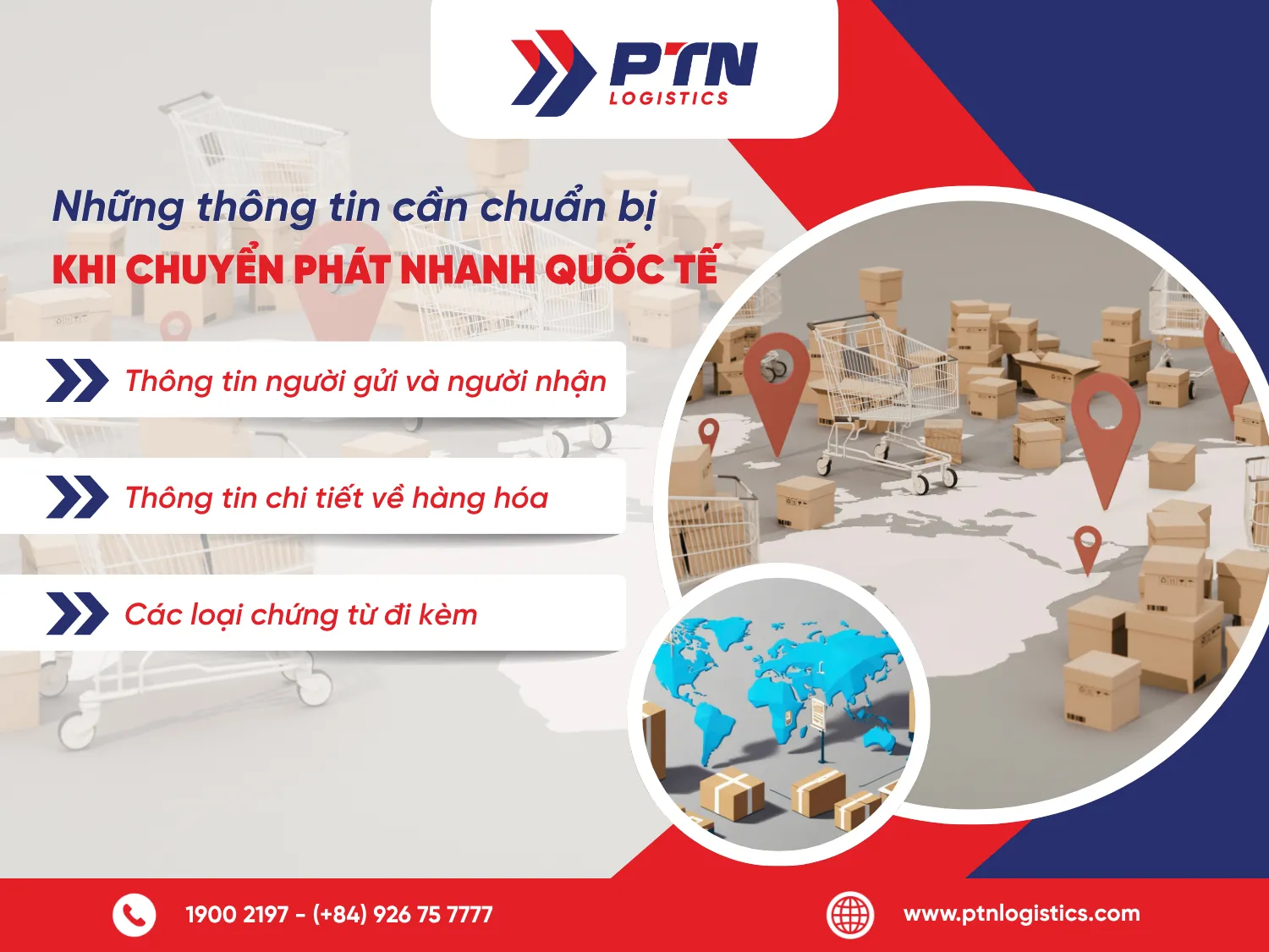 Gửi hàng đi nước ngoài bằng chuyển phát nhanh cần chuẩn bị những thông tin gì?