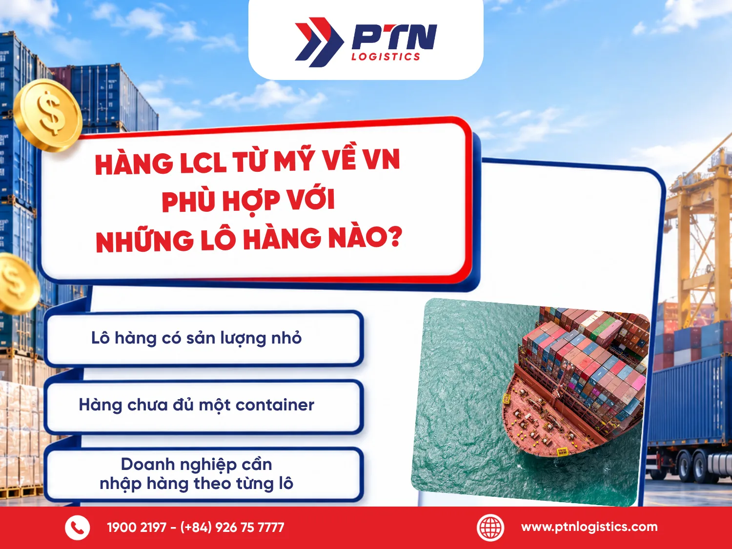 Hàng LCL từ Mỹ về Việt Nam phù hợp với những lô hàng nào?