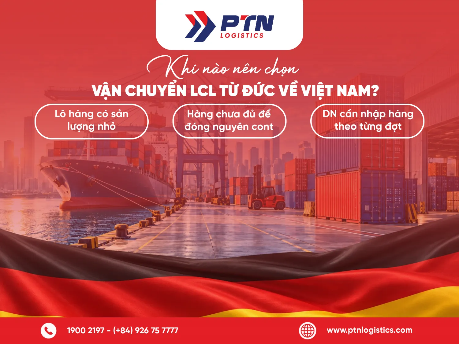 Khi nào nên chọn vận chuyển LCL từ Đức về Việt Nam