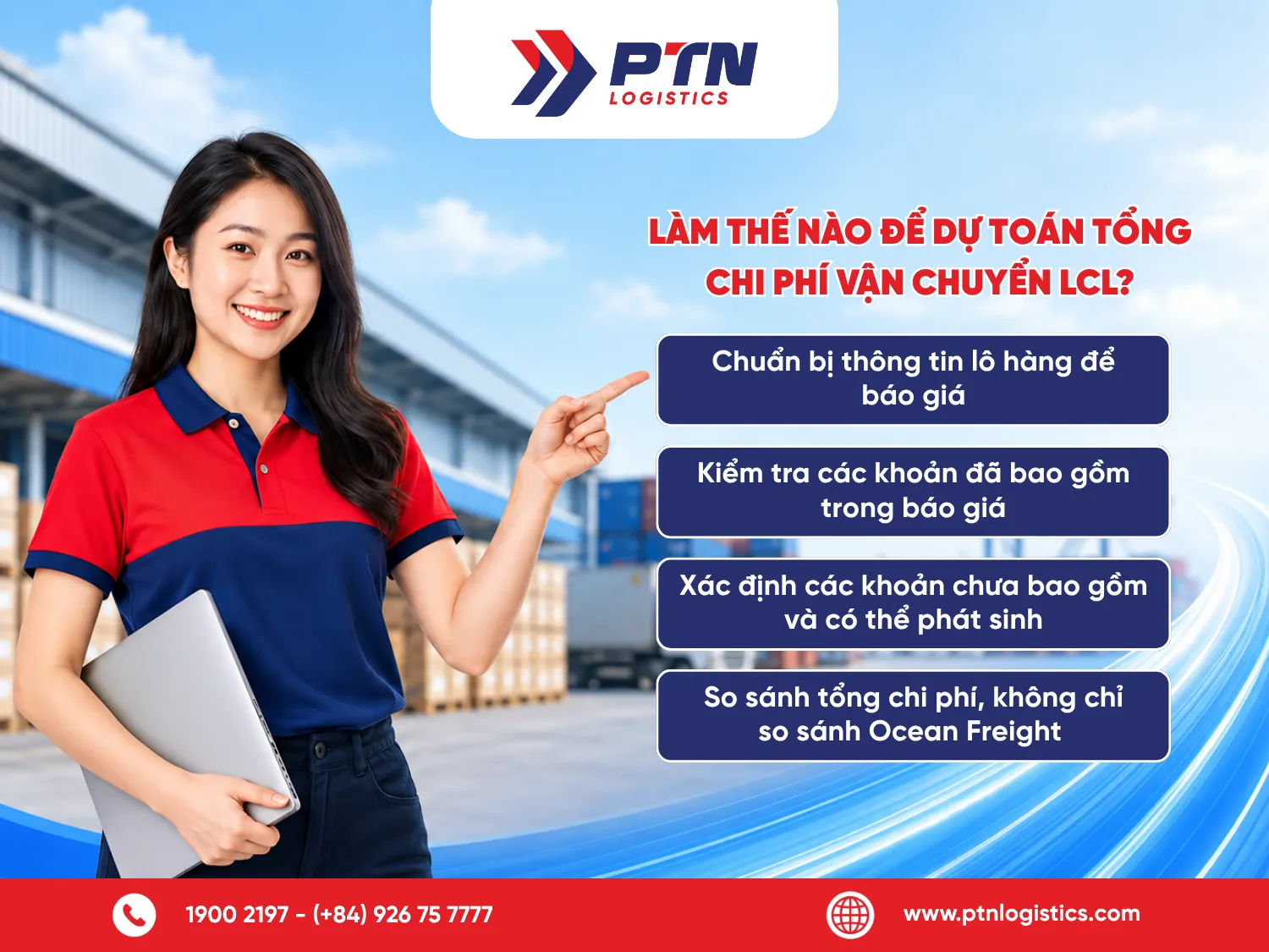 Làm thế nào để dự toán tổng chi phí vận chuyển LCL