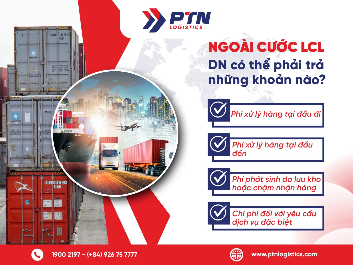 Ngoài cước LCL, doanh nghiệp có thể phải trả những khoản nào?