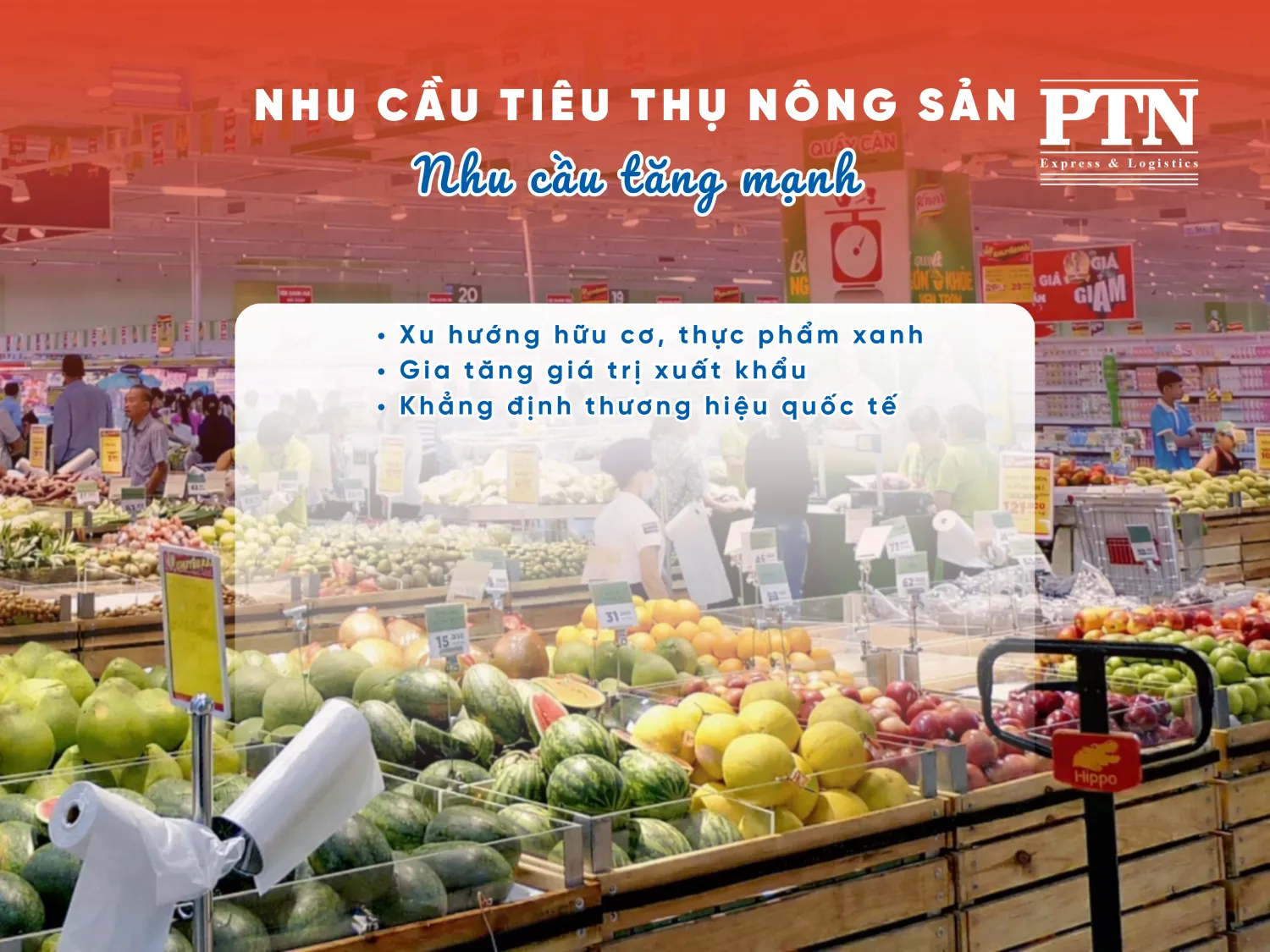 Nhu cầu tiêu thụ hàng nông sản