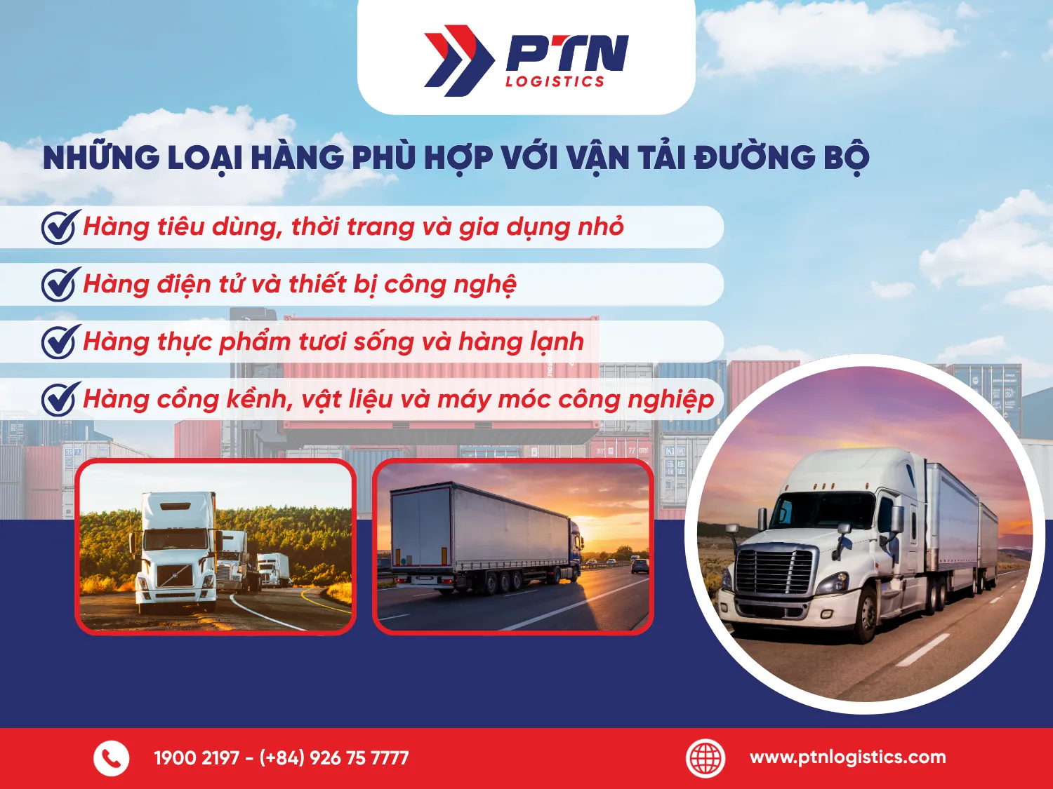 Những loại hàng hóa phù hợp với vận tải đường bộ