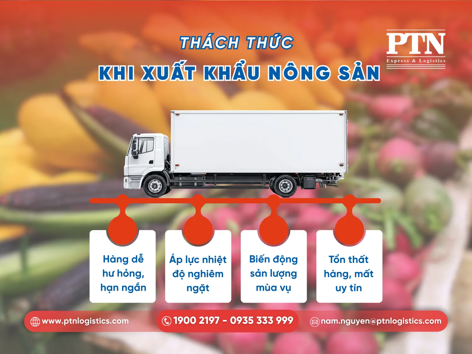 Những thách thức khi vận chuyển hàng nông sản