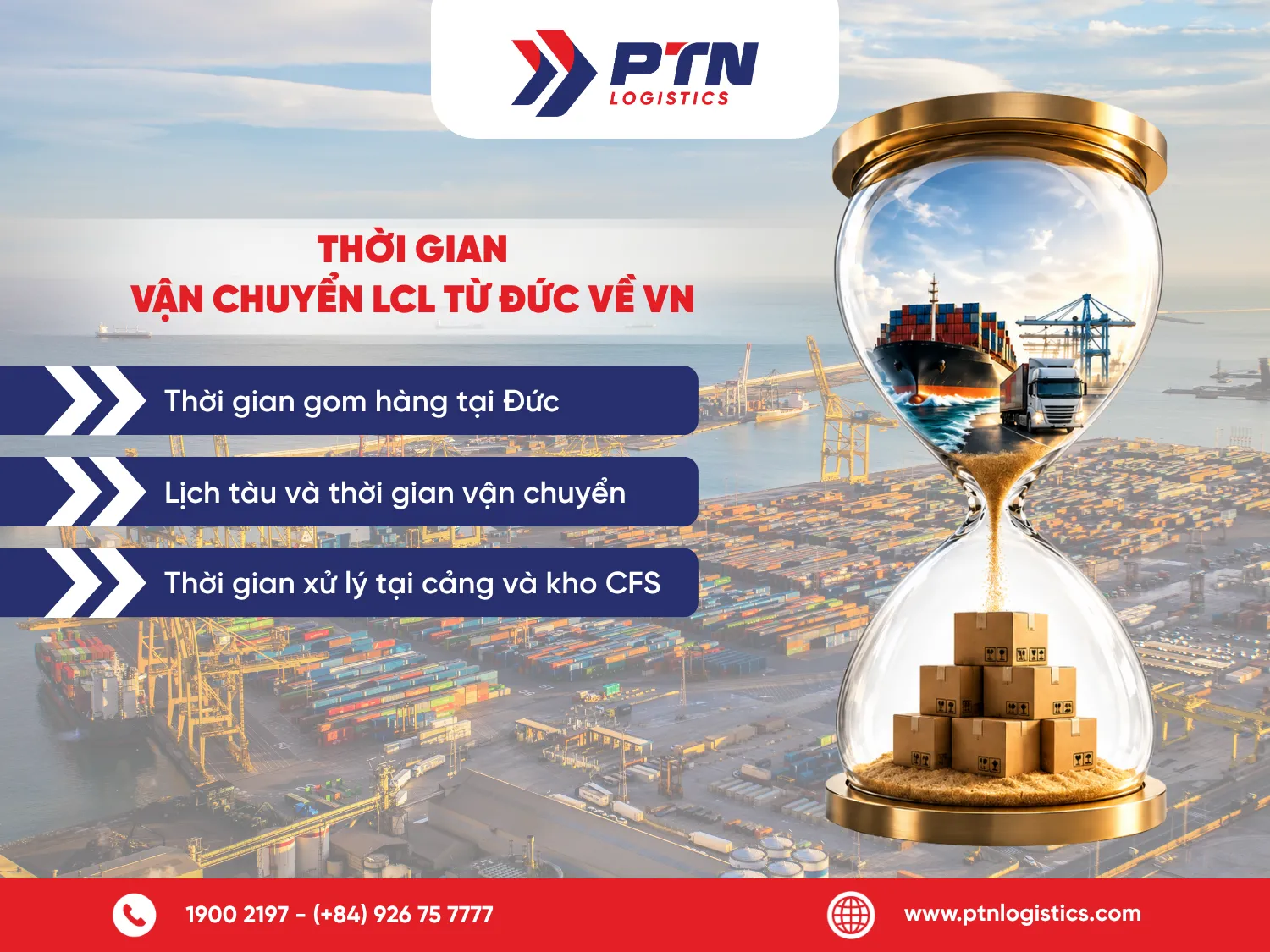 Thời gian vận chuyển LCL từ Đức về Việt Nam phụ thuộc vào những yếu tố nào?