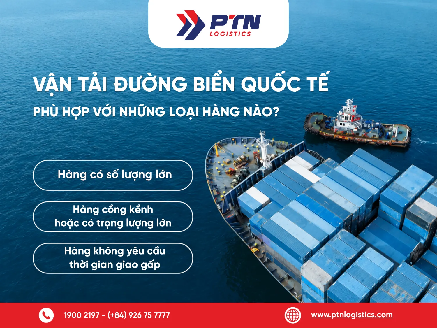Vận tải đường biển quốc tế phù hợp với những loại hàng hóa nào?