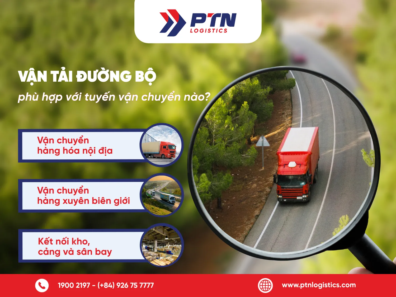 Vận tải đường bộ phù hợp với những tuyến vận chuyển nào?