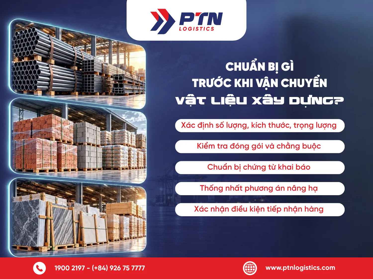Doanh nghiệp cần chuẩn bị gì trước khi vận chuyển vật liệu xây dựng