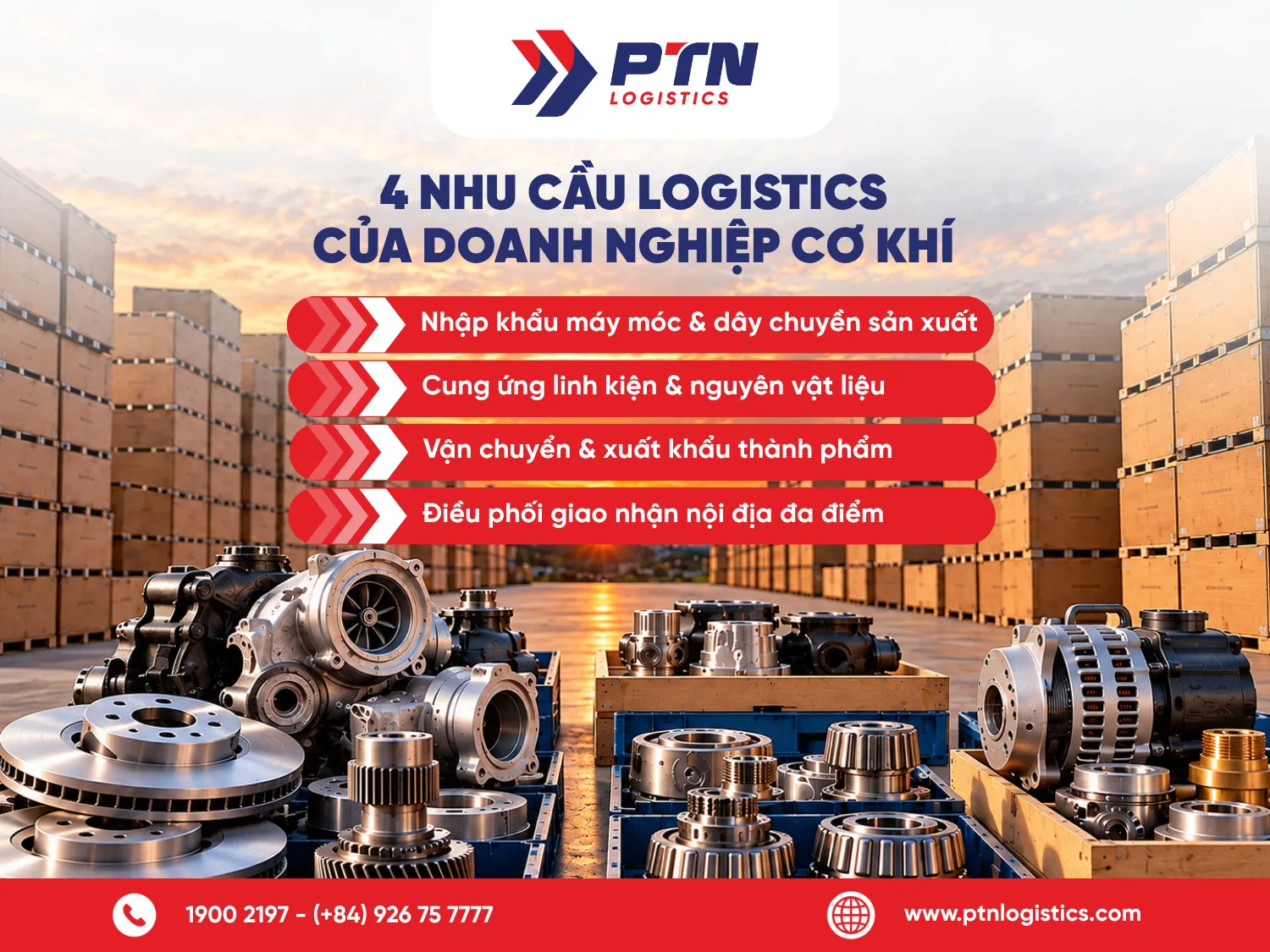 Doanh nghiệp cơ khí thường phát sinh nhu cầu logistics nào?