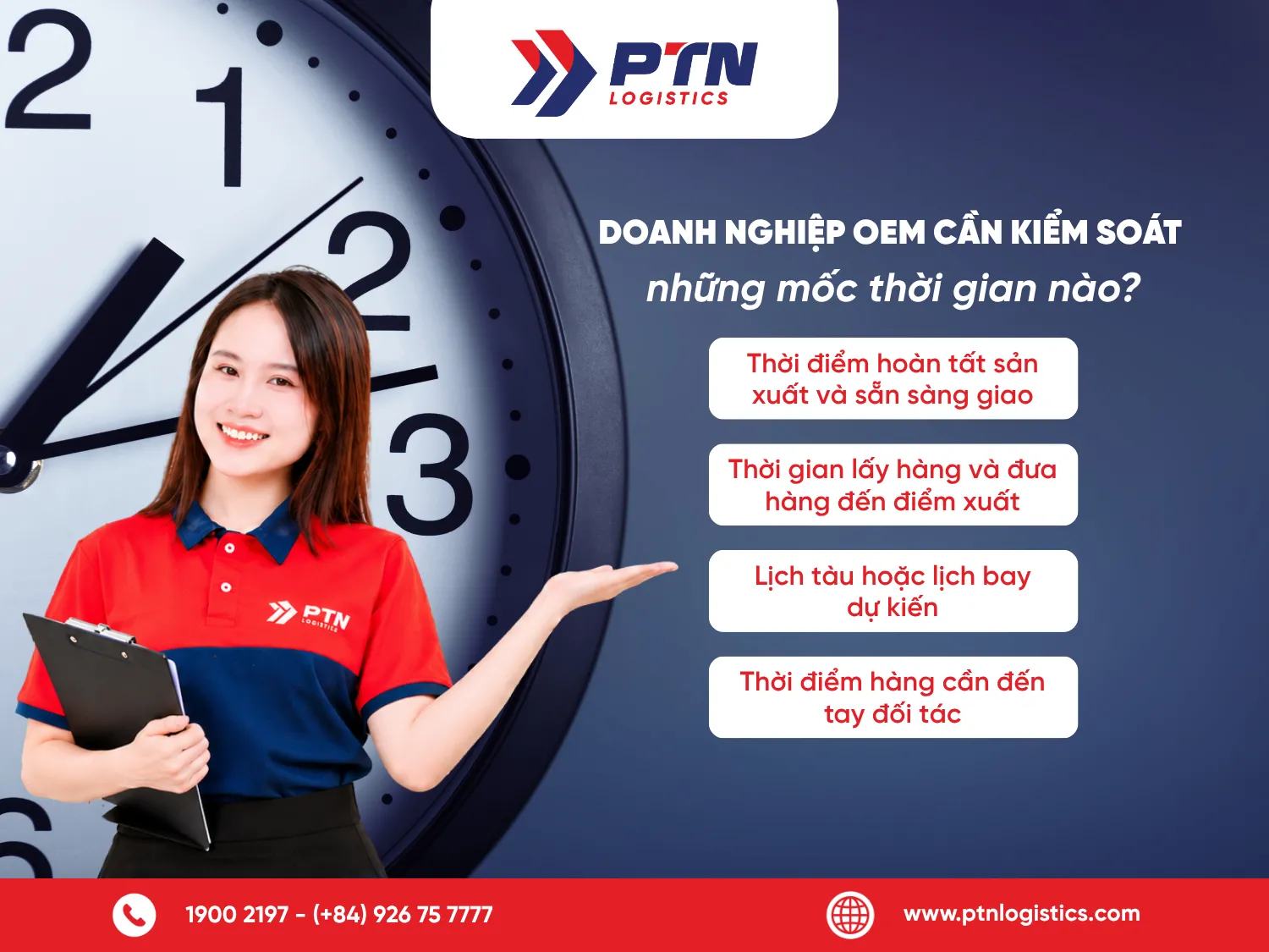 Doanh nghiệp OEM cần kiểm soát những mốc thời gian nào?