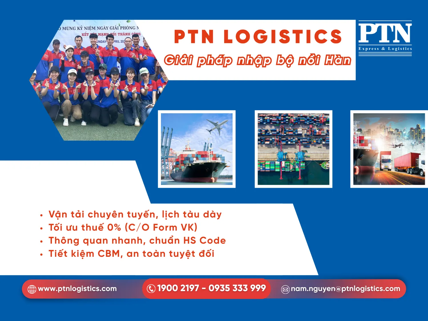 Giải pháp thông quan bộ nội Hàn Quốc nhập khẩu tại PTN