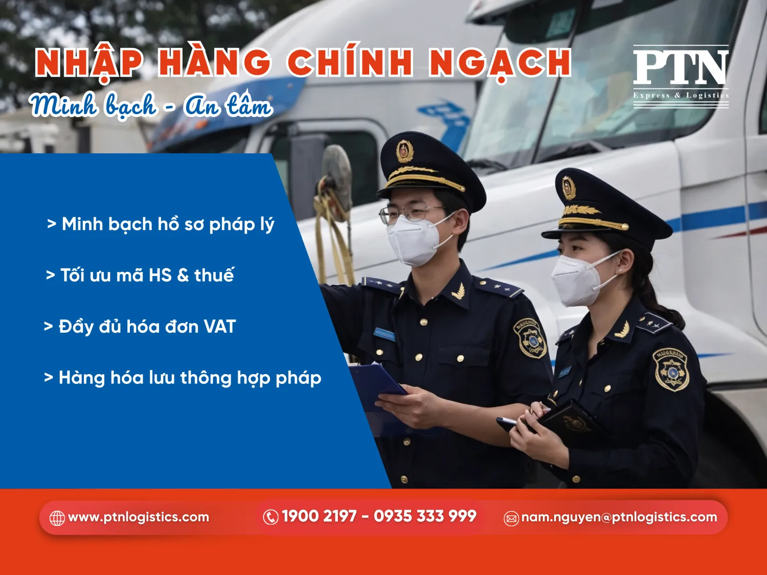 Hình thức vận chuyển chính ngạch