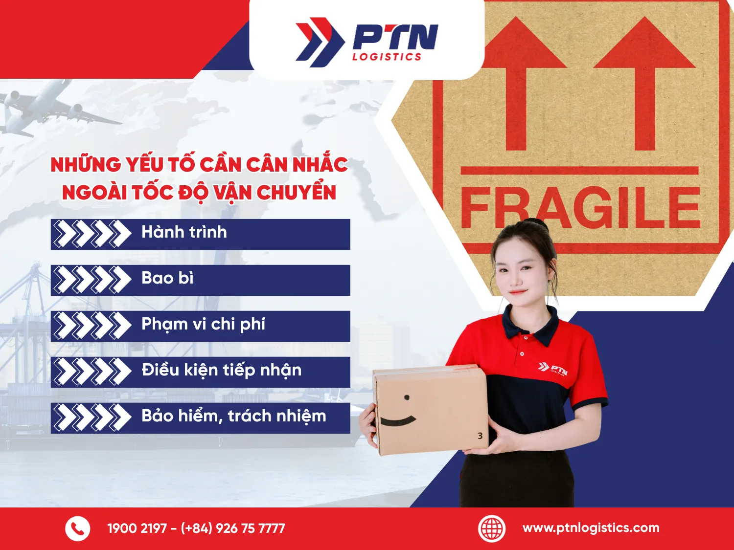 Những yếu tố cần cân nhắc ngoài tốc độ vận chuyển