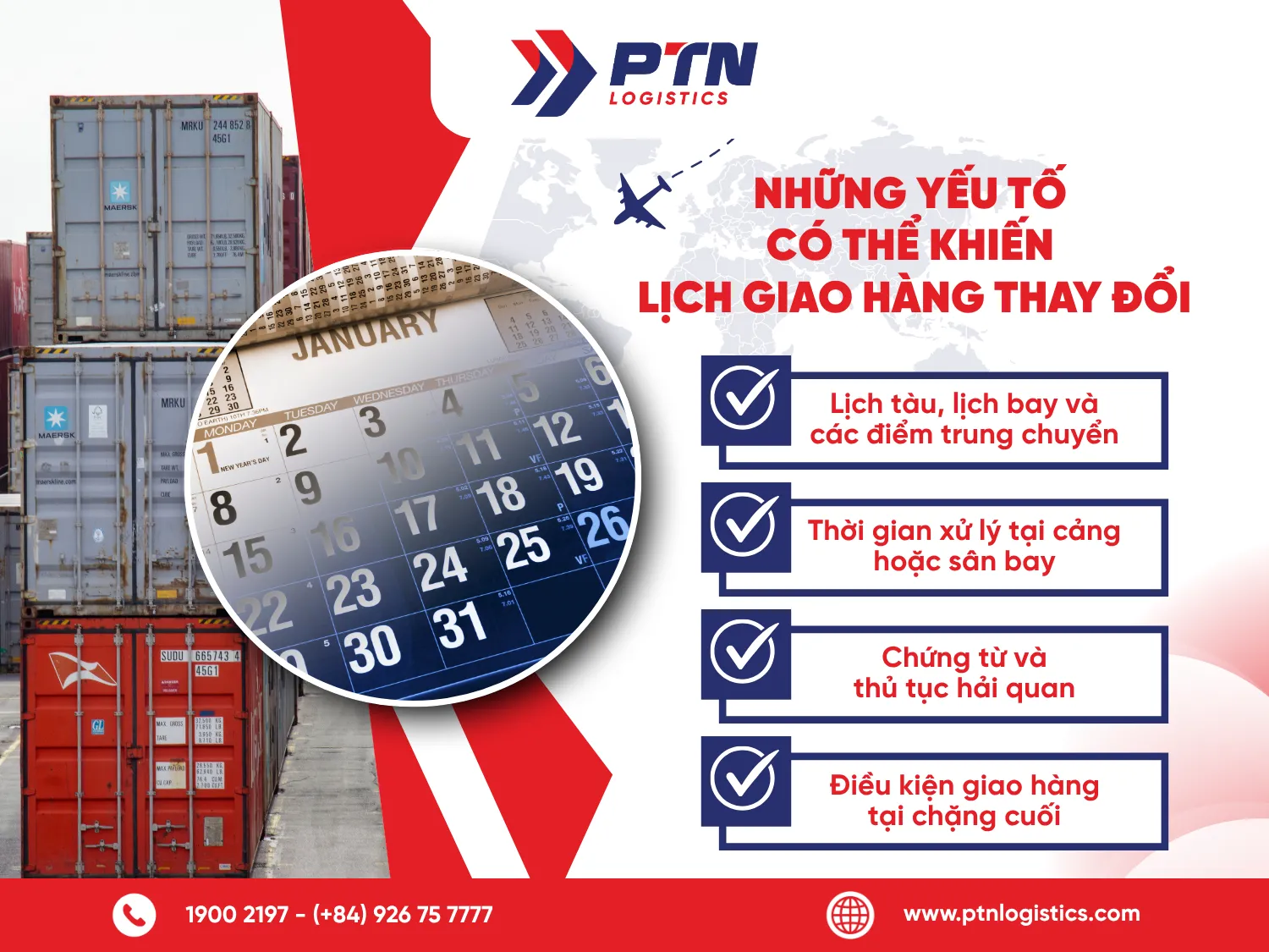 Những yếu tố có thể khiến lịch giao hàng thay đổi