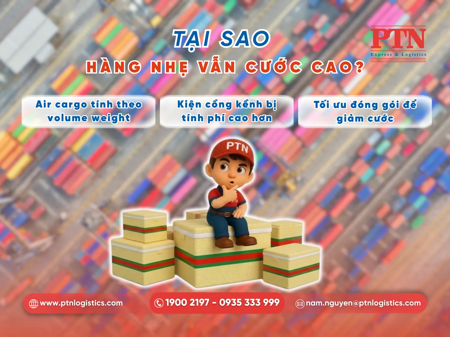 Tại sao gửi thùng xốp nhẹ lại bị tính phí cao