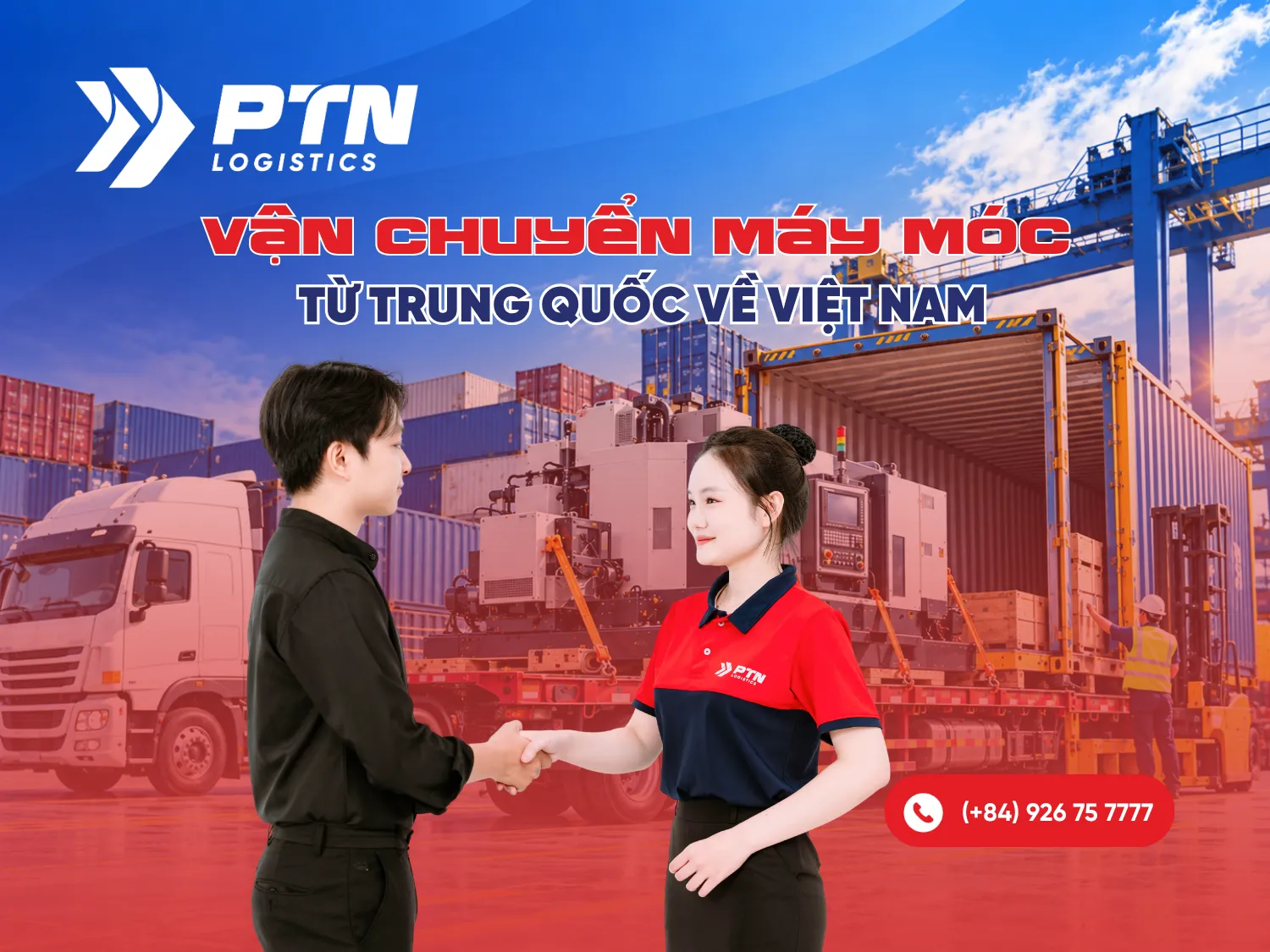 Vận chuyển máy móc từ Trung Quốc về Việt Nam