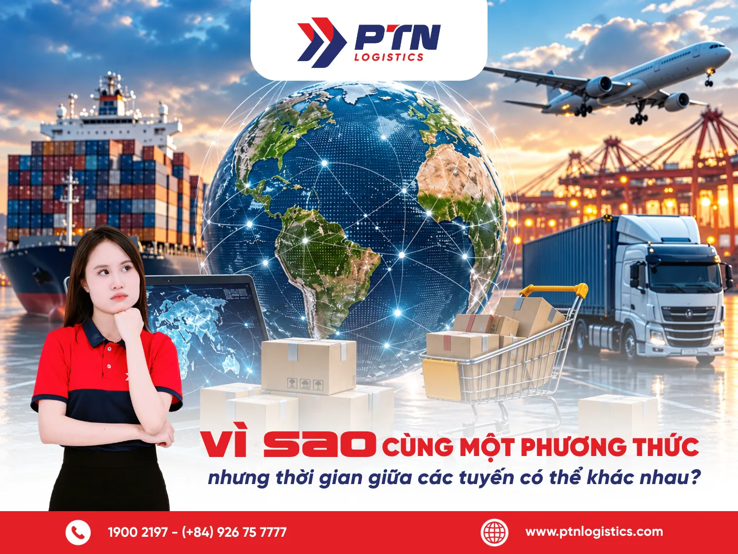 Vì sao cùng một phương thức nhưng thời gian giữa các tuyến có thể khác nhau