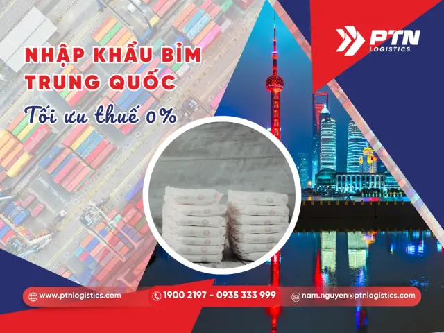 Thuế nhập khẩu bỉm trẻ em từ Trung Quốc