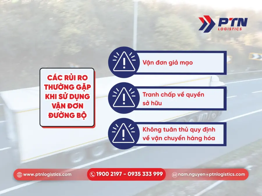 Các rủi ro thường gặp khi sử dụng vận đơn