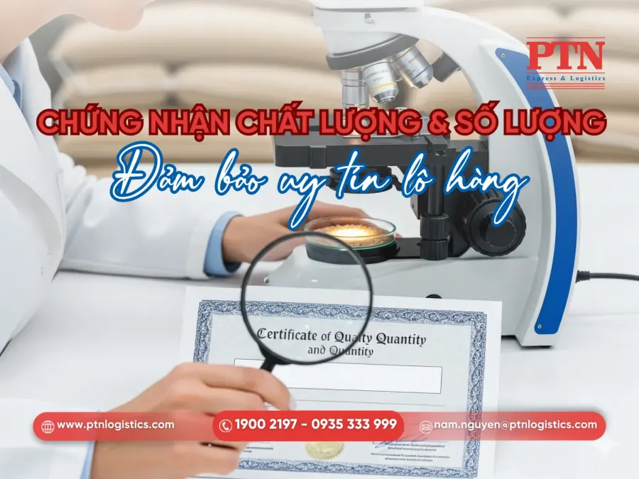 Giấy chứng nhận chất lượng và số lượng