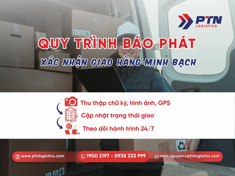 Quy trình hoạt động của dịch vụ chuyển phát nhanh có báo phát
