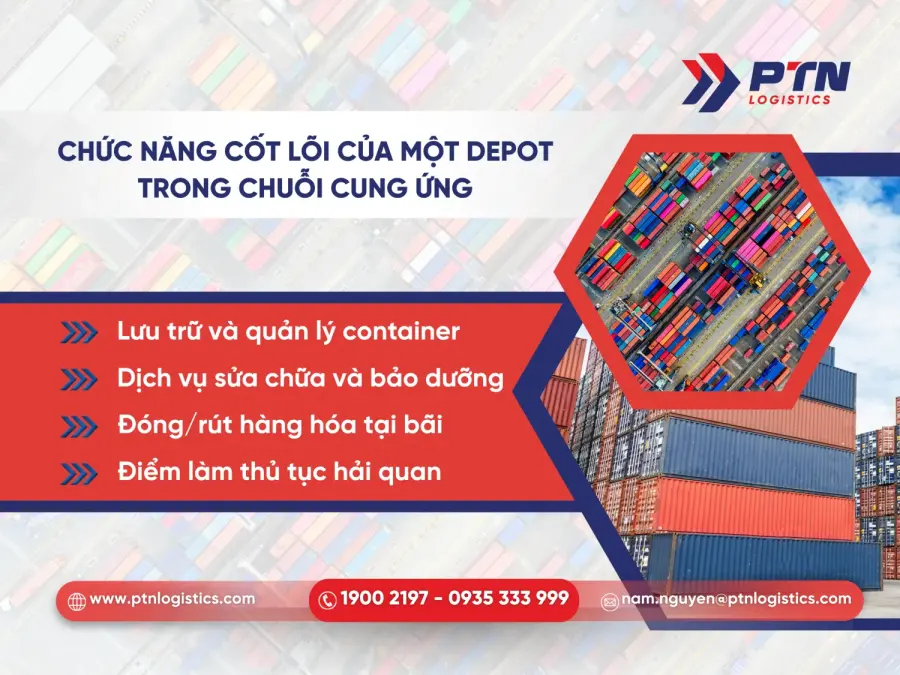 Chức năng cốt lõi của một depot trong logistics